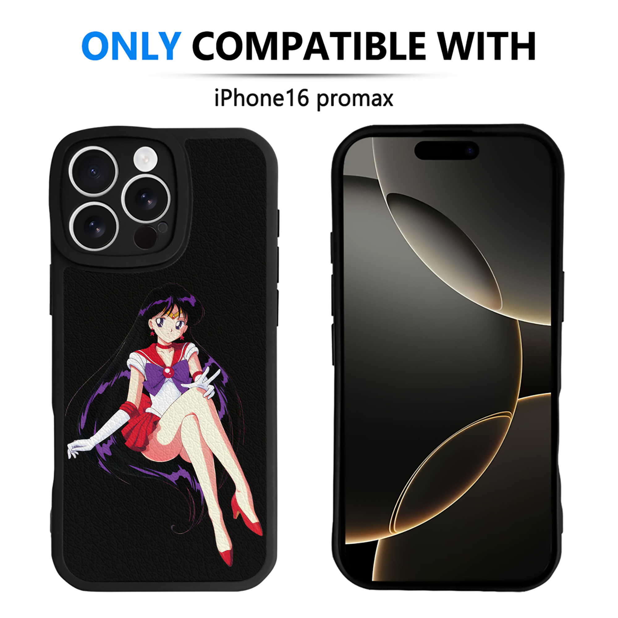 （画像用） 美少女戦士セーラームーン 火野レイ ひの レイ Sailor Moon Hino Rei （セーラーマーズ,Sailor Mars） 【iPhone 16シリーズ対応】シリコンスマホケース（レザー調） 材質：シリコン